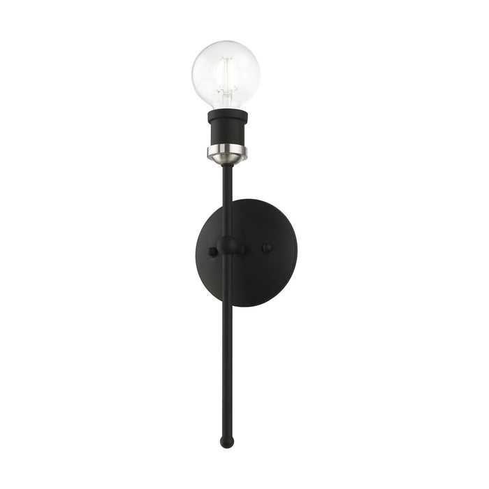 Livex Lighting - 14421-04 - One Light Wall Sconce - Lansdale - Black with Brushed Nickel