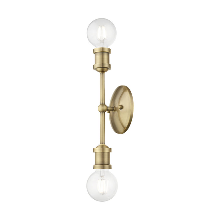 Livex Lighting - 14422-01 - Two Light Vanity Sconce - Lansdale - Antique Brass