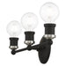 Livex Lighting - 14423-04 - Three Light Vanity Sconce - Lansdale - Black with Brushed Nickel