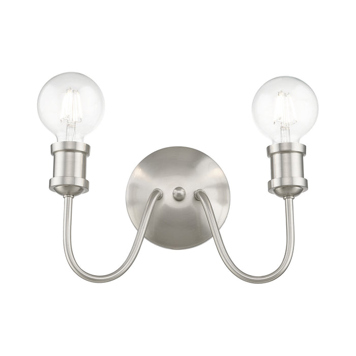 Livex Lighting - 16572-91 - Two Light Vanity Sconce - Lansdale - Brushed Nickel