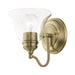 Livex Lighting - 16931-01 - One Light Vanity Sconce - Moreland - Antique Brass