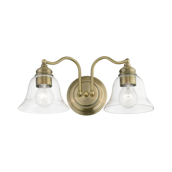 Livex Lighting - 16932-01 - Two Light Vanity Sconce - Moreland - Antique Brass