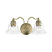 Livex Lighting - 16932-01 - Two Light Vanity Sconce - Moreland - Antique Brass