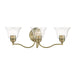 Livex Lighting - 16933-01 - Three Light Vanity Sconce - Moreland - Antique Brass