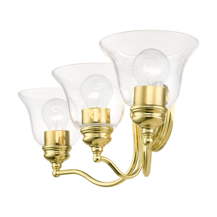 Livex Lighting - 16933-02 - Three Light Vanity Sconce - Moreland - Polished Brass