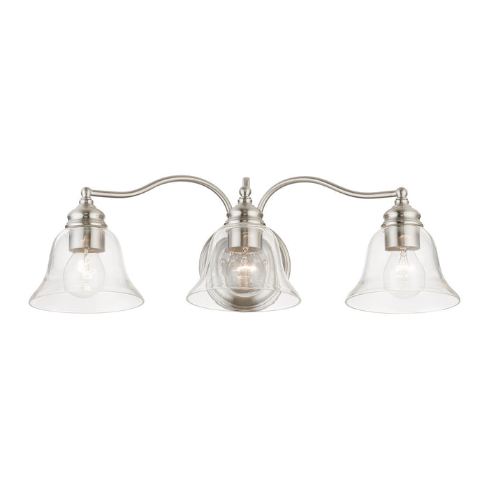 Livex Lighting - 16933-91 - Three Light Vanity Sconce - Moreland - Brushed Nickel