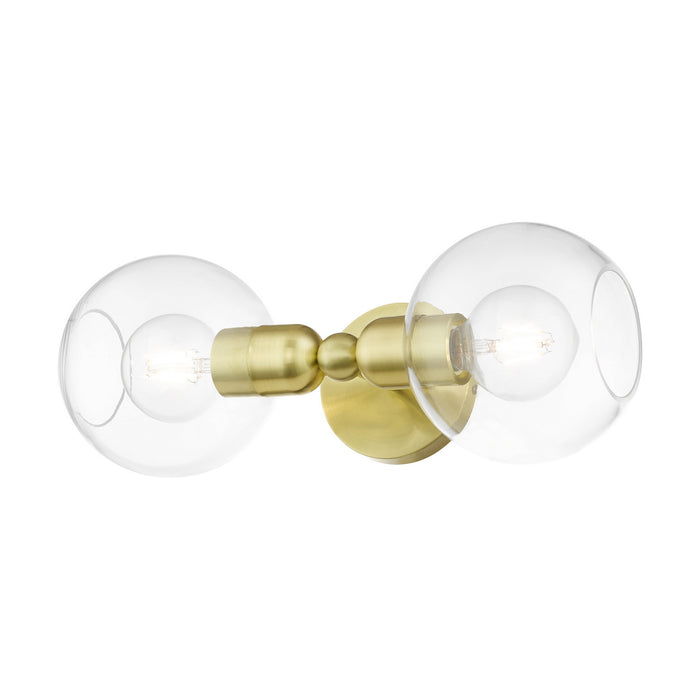 Livex Lighting - 16972-12 - Two Light Vanity Sconce - Downtown - Satin Brass