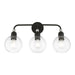 Livex Lighting - 16973-04 - Three Light Vanity Sconce - Downtown - Black with Brushed Nickel
