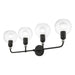 Livex Lighting - 16975-04 - Four Light Vanity Sconce - Downtown - Black with Brushed Nickel