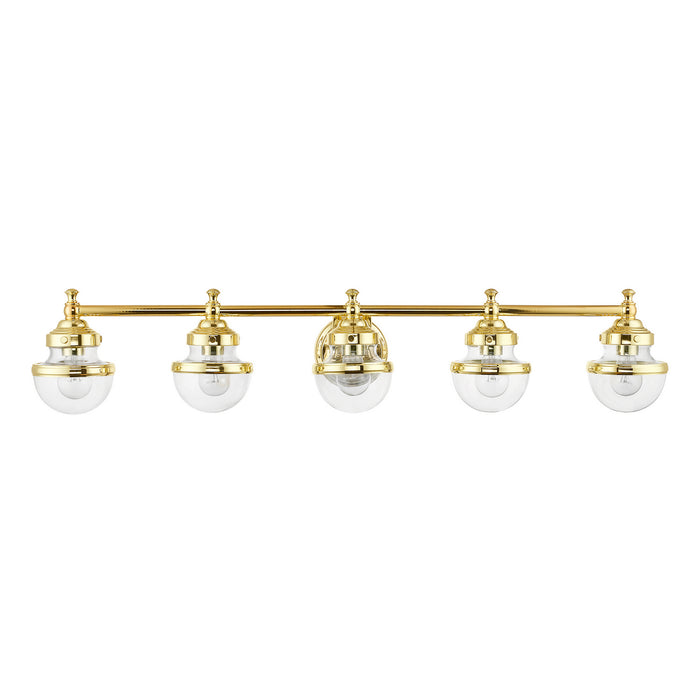 Livex Lighting - 17415-02 - Five Light Vanity Sconce - Oldwick - Polished Brass