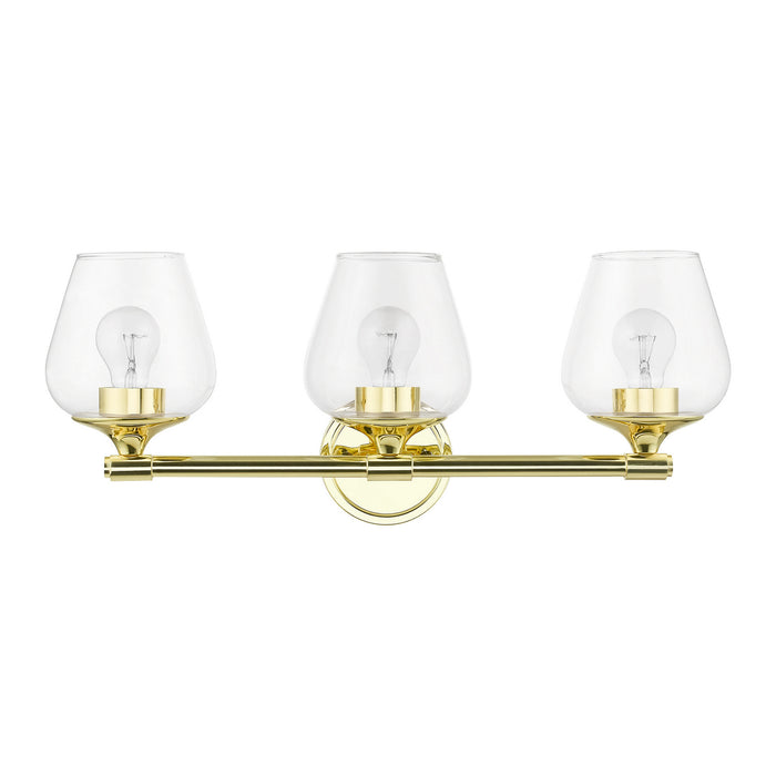 Livex Lighting - 17473-02 - Three Light Vanity Sconce - Willow - Polished Brass