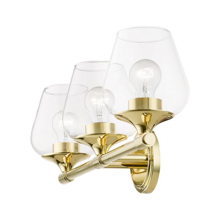 Livex Lighting - 17473-02 - Three Light Vanity Sconce - Willow - Polished Brass
