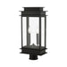 Livex Lighting - 2017-04 - Two Light Outdoor Post Top Lantern - Princeton - Black with Polished Chrome Stainless Steel Reflector