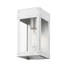 Livex Lighting - 20871-81 - One Light Outdoor Wall Lantern - Barrett - Painted Satin Nickel with Brushed Nickel Candle