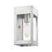Livex Lighting - 20871-81 - One Light Outdoor Wall Lantern - Barrett - Painted Satin Nickel with Brushed Nickel Candle