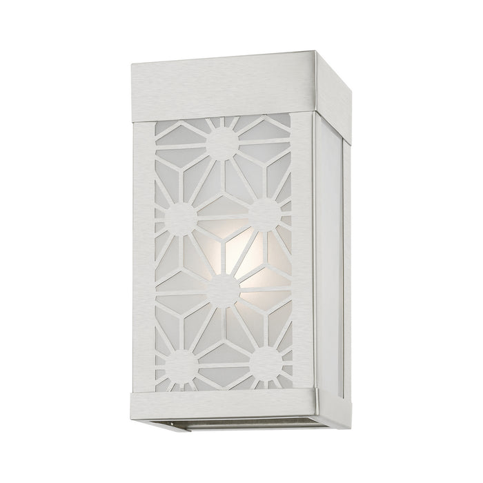 Livex Lighting - 24321-91 - One Light Outdoor Wall Lantern - Berkeley - Brushed Nickel