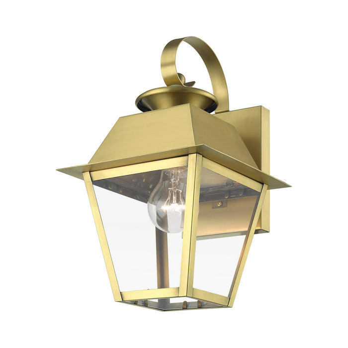 Livex Lighting - 27212-08 - One Light Outdoor Wall Lantern - Wentworth - Natural Brass