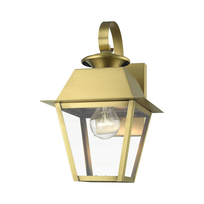 Livex Lighting - 27212-08 - One Light Outdoor Wall Lantern - Wentworth - Natural Brass