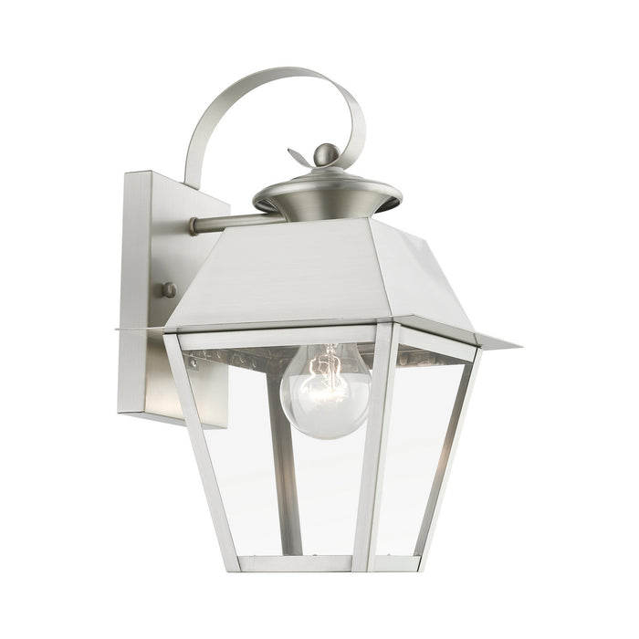Livex Lighting - 27212-91 - One Light Outdoor Wall Lantern - Wentworth - Brushed Nickel