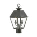 Livex Lighting - 27216-61 - Two Light Outdoor Post Top Lantern - Wentworth - Charcoal