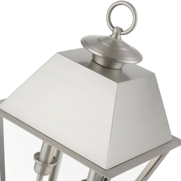 Livex Lighting - 27216-91 - Two Light Outdoor Post Top Lantern - Wentworth - Brushed Nickel