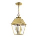 Livex Lighting - 27217-08 - Two Light Outdoor Pendant - Wentworth - Natural Brass