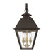 Livex Lighting - 27218-07 - Three Light Outdoor Wall Lantern - Wentworth - Bronze with Antique Brass Finish Cluster