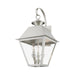 Livex Lighting - 27218-91 - Three Light Outdoor Wall Lantern - Wentworth - Brushed Nickel