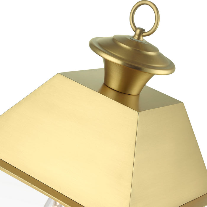 Livex Lighting - 27219-08 - Three Light Outdoor Post Top Lantern - Wentworth - Natural Brass