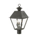 Livex Lighting - 27219-61 - Three Light Outdoor Post Top Lantern - Wentworth - Charcoal