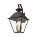Livex Lighting - 27222-07 - Four Light Outdoor Wall Lantern - Wentworth - Bronze with Antique Brass Finish Cluster