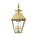 Livex Lighting - 27222-08 - Four Light Outdoor Wall Lantern - Wentworth - Natural Brass
