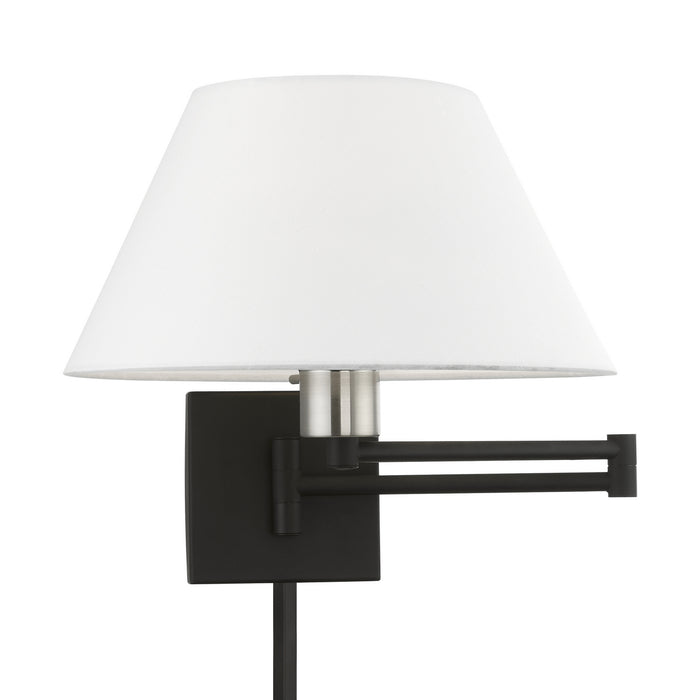 Livex Lighting - 40039-04 - One Light Swing Arm Wall Lamp - Swing Arm Wall Lamps - Black with Brushed Nickel