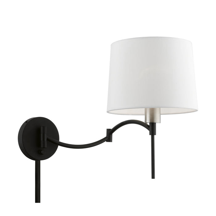 Livex Lighting - 40044-04 - One Light Swing Arm Wall Lamp - Swing Arm Wall Lamps - Black with Brushed Nickel