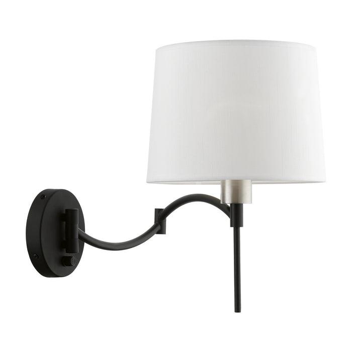 Livex Lighting - 40044-04 - One Light Swing Arm Wall Lamp - Swing Arm Wall Lamps - Black with Brushed Nickel