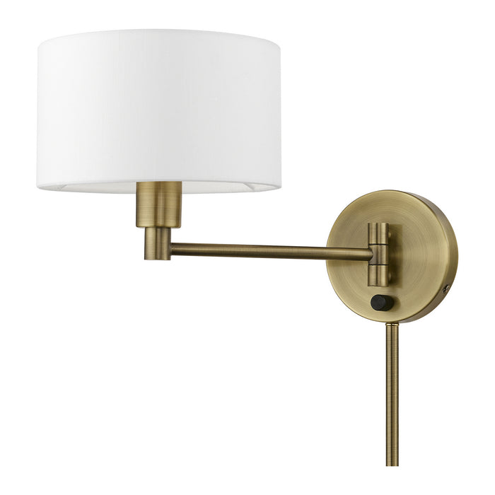 Livex Lighting - 40080-01 - One Light Swing Arm Wall Lamp - Swing Arm Wall Lamps - Antique Brass