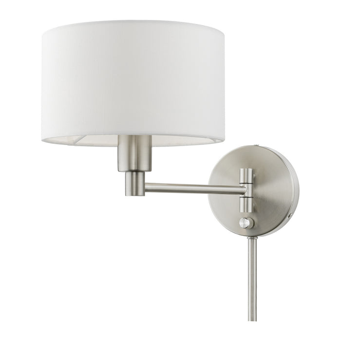 Livex Lighting - 40080-91 - One Light Swing Arm Wall Lamp - Swing Arm Wall Lamps - Brushed Nickel