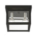 Livex Lighting - 4031-04 - Two Light Flush Mount - Milford - Black with Brushed Nickel Finish Candles