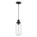 Livex Lighting - 40614-04 - One Light Mini Pendant - Oakhurst - Black with Brushed Nickel