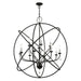 Livex Lighting - 40909-04 - 12 Light Foyer Chandelier - Aria - Black with Brushed Nickel Finish Candles