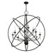 Livex Lighting - 40909-04 - 12 Light Foyer Chandelier - Aria - Black with Brushed Nickel Finish Candles