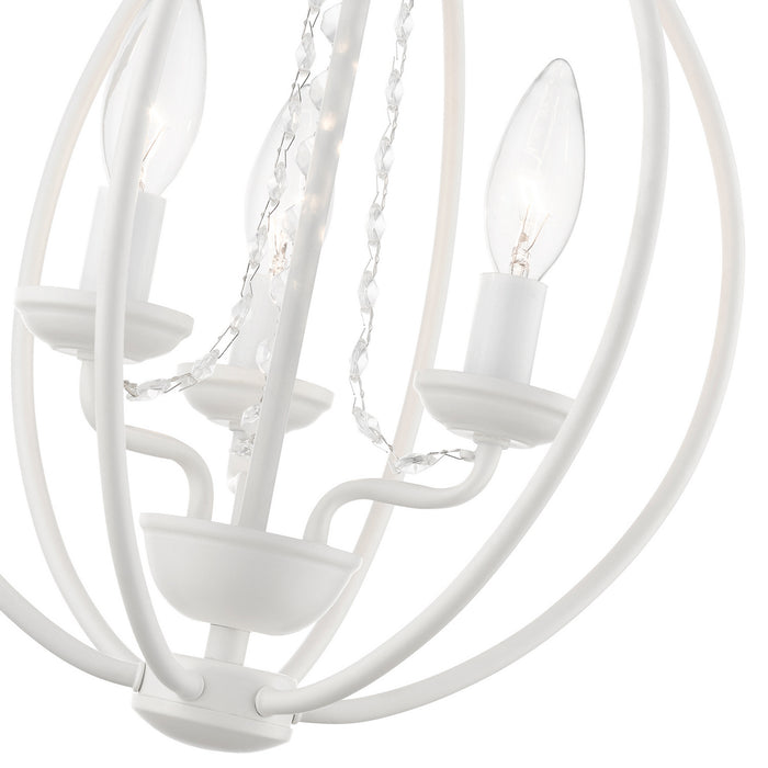 Livex Lighting - 40913-03 - Three Light Convertible Mini Chandelier/ Semi-Flush - Arabella - White