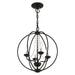 Livex Lighting - 40914-04 - Four Light Convertible Chandelier/ Semi-Flush - Arabella - Black with Brushed Nickel Finish Candles