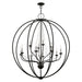 Livex Lighting - 40919-04 - 12 Light Foyer Chandelier - Arabella - Black with Brushed Nickel Finish Candles