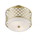 Livex Lighting - 41107-33 - Two Light Semi-Flush Mount - Arabesque - Soft Gold