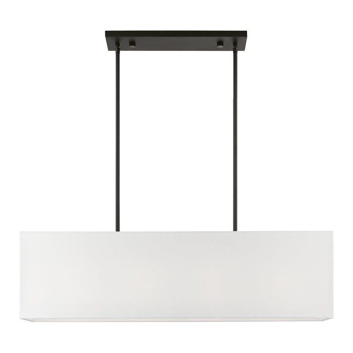 Livex Lighting - 41155-04 - Four Light Linear Chandelier - Summit - Black