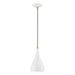 Livex Lighting - 41171-13 - One Light Mini Pendant - Amador - Textured White with Antique Brass