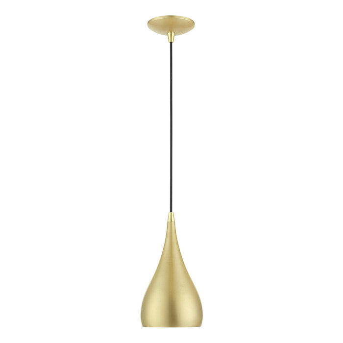 Livex Lighting - 41171-33 - One Light Mini Pendant - Amador - Soft Gold with Polished Brass