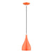 Livex Lighting - 41171-77 - One Light Mini Pendant - Amador - Shiny Orange with Polished Chrome