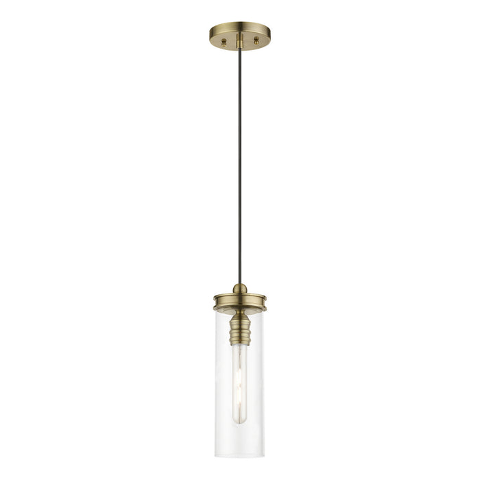 Livex Lighting - 41236-01 - One Light Mini Pendant - Devoe - Antique Brass